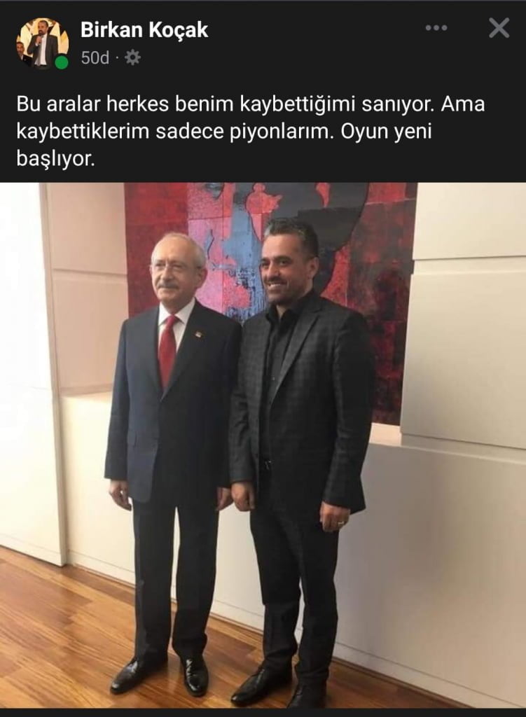 Görevden alınan Birkan Koçak adaylık sinyali verdi