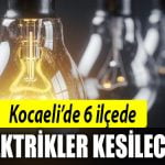 19 agustos kocaeli elektrik kesintisi