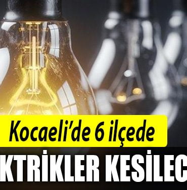 19 agustos kocaeli elektrik kesintisi
