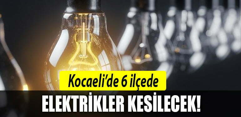 19 agustos kocaeli elektrik kesintisi