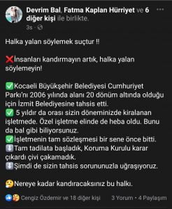 Devrim Baldan Cumhuriyet Parki tepkisi 2