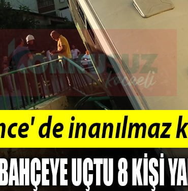 otobüs bahçe uçtu