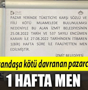 PAZARCI 1 HAFTA MEN