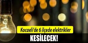 kocaeli 12 agustos elektrik kesintisi