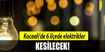 kocaeli 12 agustos elektrik kesintisi