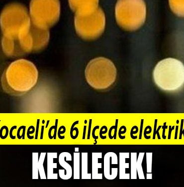 kocaeli 12 agustos elektrik kesintisi
