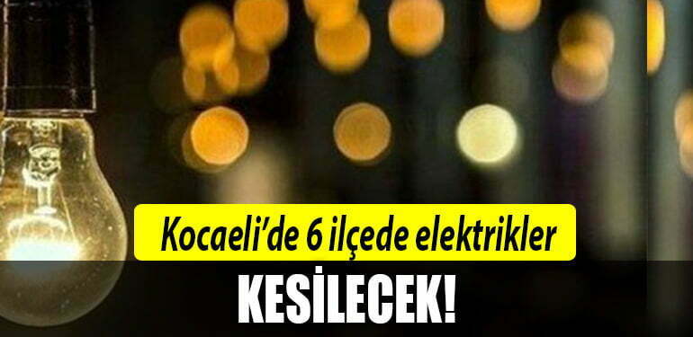 kocaeli 12 agustos elektrik kesintisi