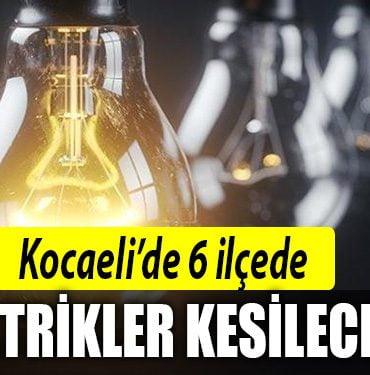kocaeli 15 agustos elektrik kesintisi