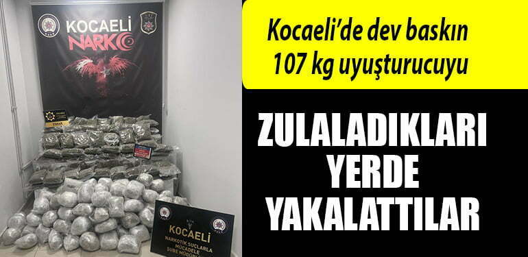 uyusturucu baskini kocaeli