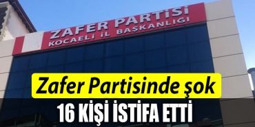 zafer partisi istifa kocaeli