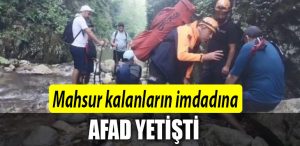 KANYONDA MAHSUR KALANLARIN IMDADINA AFAD YETISTI