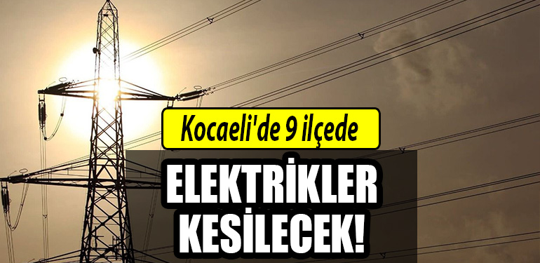 kocaeli 24 ekim elektrik kesintisi