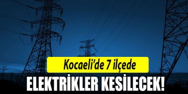 kocaeli 25 ekim elektrik kesintisi