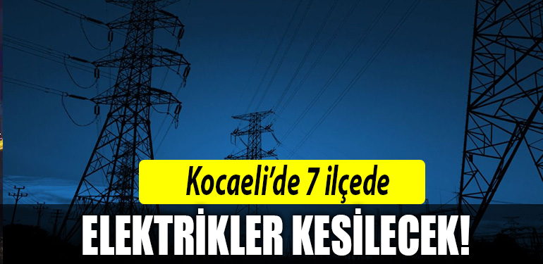 kocaeli 25 ekim elektrik kesintisi