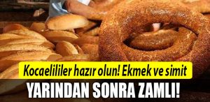 kocaeli ekmek simit zam