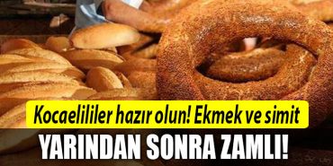 kocaeli ekmek simit zam