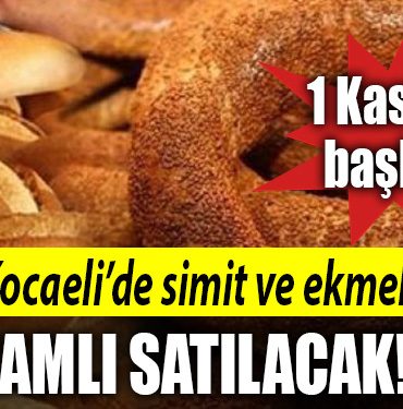 kocaeli ekmek ve simit zam