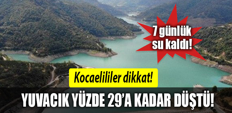 kocaeli yuvacik baraji