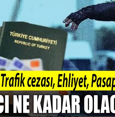2023 yilinda MTV Trafik cezasi Ehliyet Pasaport harci ne kadar olacak