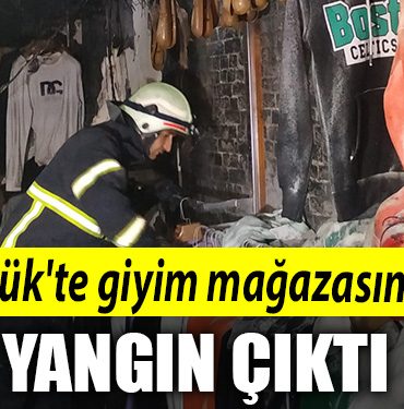 Golcuk giyim magazasi yangin