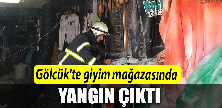 Golcuk giyim magazasi yangin