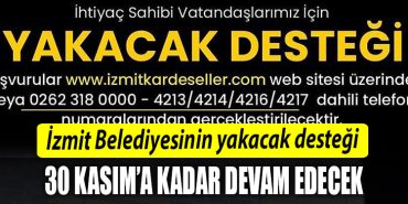 Izmit Belediyesinin yakacak destegi