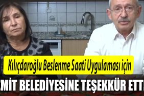 KILICDAROGLU IZMIT BELEDIYESI TESEKKUR