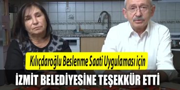 KILICDAROGLU IZMIT BELEDIYESI TESEKKUR