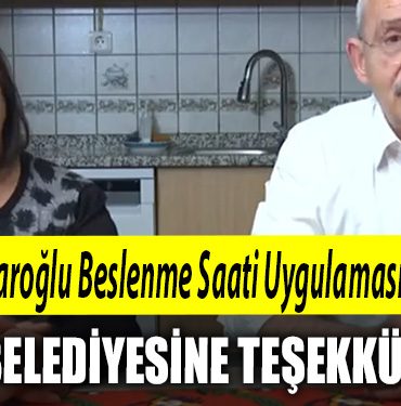 KILICDAROGLU IZMIT BELEDIYESI TESEKKUR