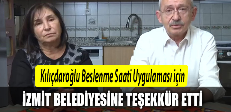 KILICDAROGLU IZMIT BELEDIYESI TESEKKUR