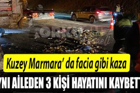 Kocaeli de facia gibi kaza. Ayni aileden 3 kisi hayatini kaybetti