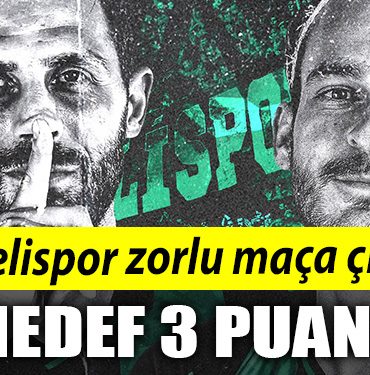 Kocaelispor zorlu maca cikiyor. Hedef 3 puan