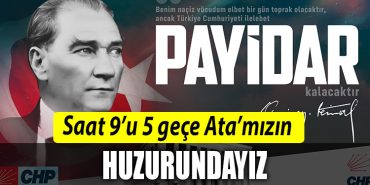 Yildizli Saat 9 u 5 gece Atamizin huzurundayiz