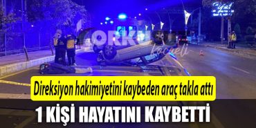 izmit te feci kaza direksiyon hakimiyetini kaybeden arac takla atti 1 kisi hayatini kaybetti