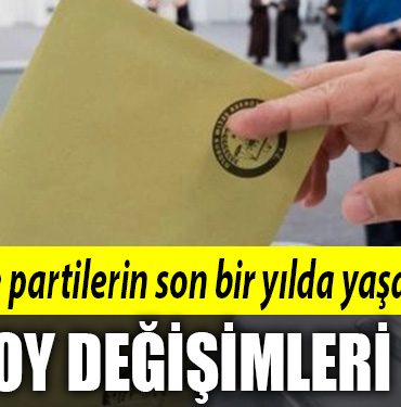 partilerin oy degisimleri