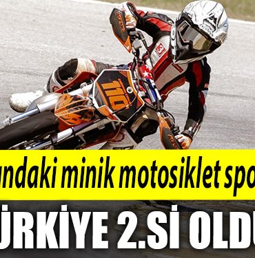 11 yasindaki minik motosiklet sporcusu Cagatay Coklar Turkiye 2.si oldu