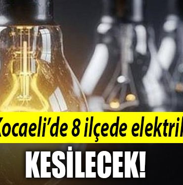 24 Aralik Kocaeli Elektrik kesintisi