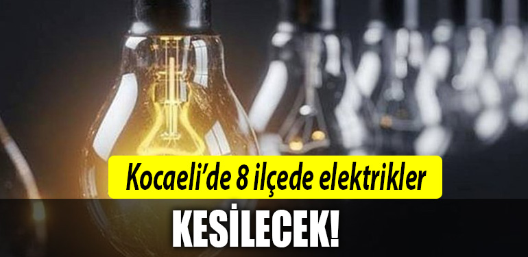 24 Aralik Kocaeli Elektrik kesintisi