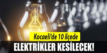 30 aralik kocaeli elektrik kesintisi