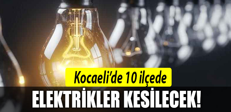 30 aralik kocaeli elektrik kesintisi