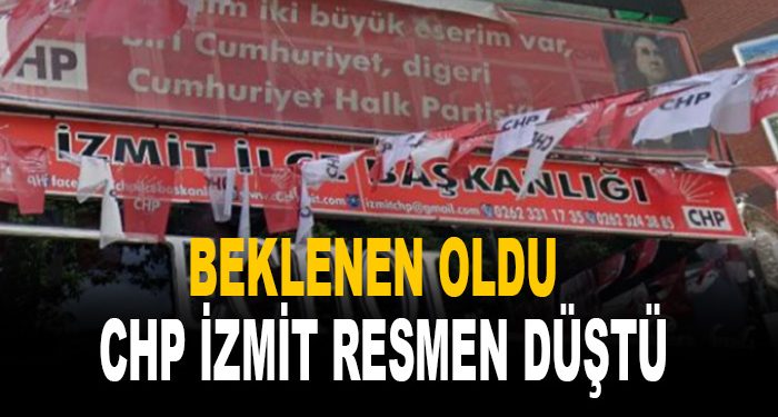 Beklenen oldu CHP Izmitte yonetim dustu 1