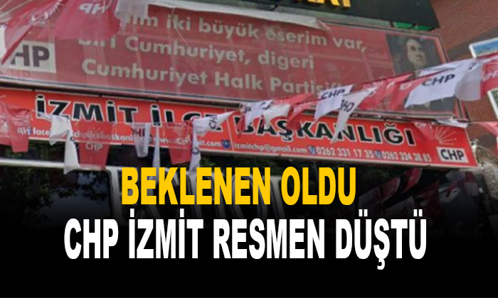 Beklenen oldu CHP Izmitte yonetim dustu 1