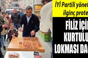 IYI Partili yoneticiden ilginc protesto. Pelin Costur Filiz icin kurtulus lokmasi dagitti