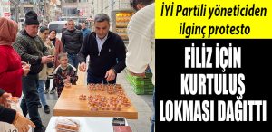 IYI Partili yoneticiden ilginc protesto. Pelin Costur Filiz icin kurtulus lokmasi dagitti