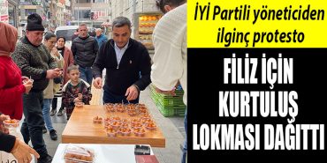 IYI Partili yoneticiden ilginc protesto. Pelin Costur Filiz icin kurtulus lokmasi dagitti