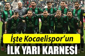 Iste Kocaelisporun ilk yari karnesi