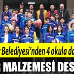 Izmit Belediyesinden 4 okula daha spor malzemesi destegi