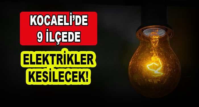 Kocaeli 25 Aralik Elektrik Kesintisi