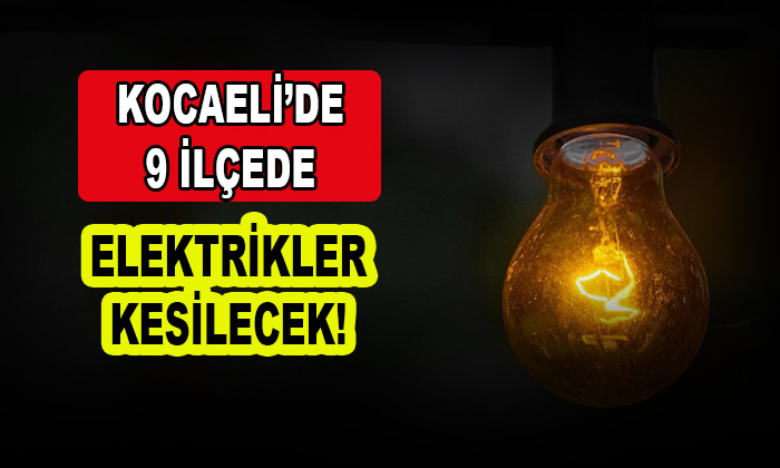 Kocaeli 25 Aralik Elektrik Kesintisi