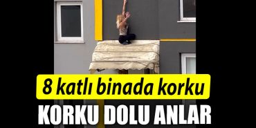 Kocaeli de 8 katli binada korku dolu anlar